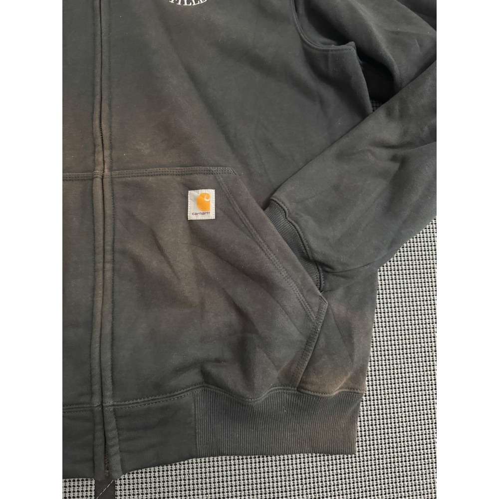 Men's Large Carhartt Zip Up Rain Defender Loose Fit Spectrum Hoodie Sweatshirt - Picture 2 of 9